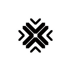 Symmetry Symmetrical Letter X Cross Logo for Luxury or Decor Brand
