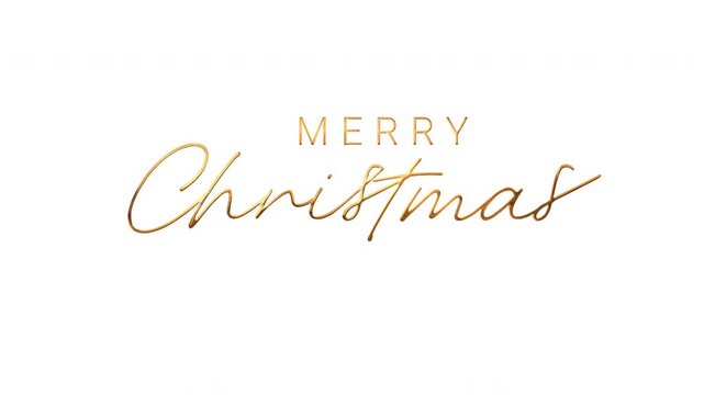 Elegant gold script font wishing merry christmas, suitable for festive greeting cards, social media posts, invitations, and holiday designs.