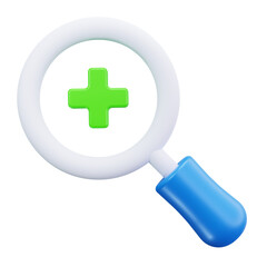 Obraz premium 3D Zoom In Search Magnifier Interface