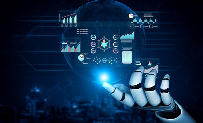 An AI data analytics interface for visualizing business performance metrics. A collection of AI generated charts for strategic reporting and analysis. Motif