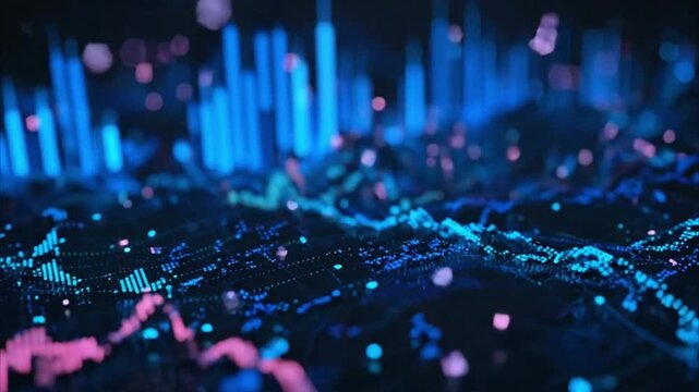 extreme close-up of trading candlestick glowing 4K Videos