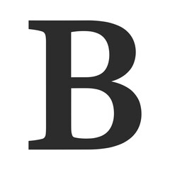 Large black letter b on white background © fff