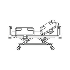 Hospital bed with adjustable head and foot section