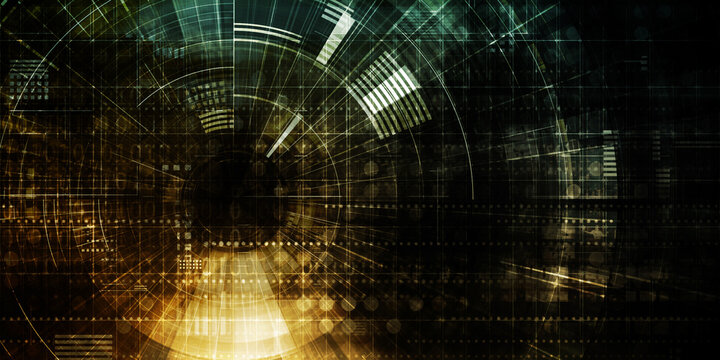 Digital Firewall Protection Cybersecurity Technology Background