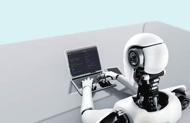 Naklejka premium Software development programming on computer screen for modish application and program coding