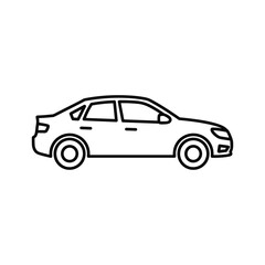 Simple line drawing of a car