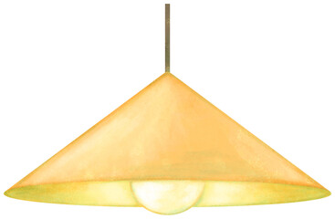 シンプルなペンダントライトのイラスト