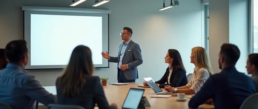 growth mindset and adaptability and perspective concept as Manager leading a workshop on shifting perspectives using a growth mindset to enhance adaptability among employees. in  Photo Stock  Concept 