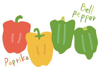 パプリカとピーマン