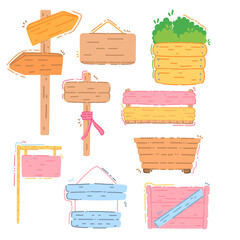 set of wooden labels