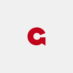 Letter G logo icon flat vector design