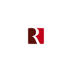 Letter R logo icon flat vector design