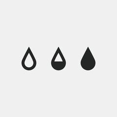Water drop logo icon flat vector design