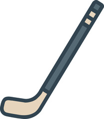 Vector illustration of a hockey stick with a modern, minimal design.