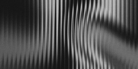 Abstract black and white background with elegant vertical fluted glass texture © Arthapicture