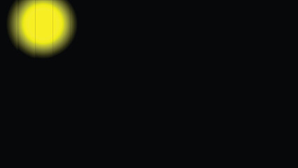Yellow light in the dark black color and line gradients type background
