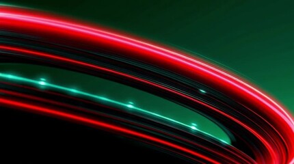 Dynamic flowing red circle spotted light lines abstract background animation - Powered by Adobe