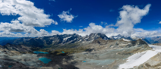 Alpine panorama from Testa Grigia - Panorama, Italy