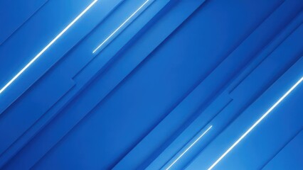 A diagonal abstract composition featuring blue layers and bright white illuminated lines