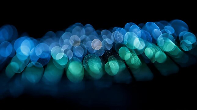 Abstract bokeh background with soft blue and teal light circles creating a dreamy modern aesthetic perfect for website design social media or creative projects