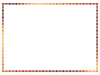 Fototapeta premium 丸、長方形F4、9オレンジ