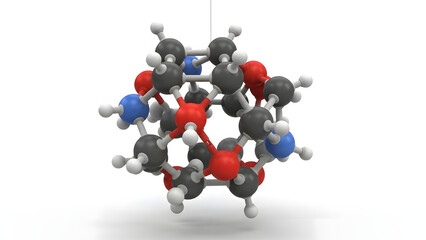 Molecular structure model representing chemistry science and atomic connections