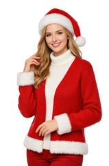 Christmas Cheerful Woman Concept