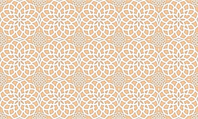 White light arabic background, muslim arabesque motif, layered paper art, Islamic repeating wallpaper, abstract geometric pattern, Asian oriental mandala, Moroccan ornament