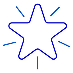 Outline Shining Star Icon