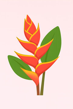 sepit udang flower or heliconia (local flower malaysia)
