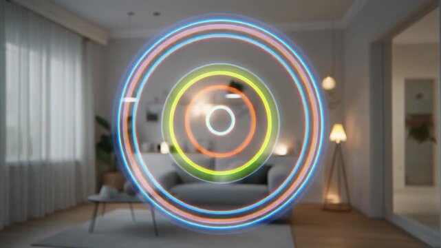 A colorful 3d vector illustration of a red archery target with arrows in the center represents a creative business concept design or sport symbol pattern on a spiral circle background