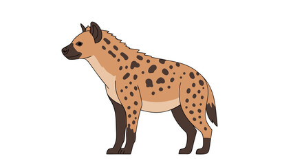 Spotted Hyena Cartoon Illustration