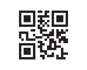 QR code matrix scan symbol mobile technology digital barcode square icon