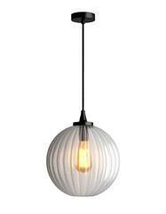 Modern and simple pendant light against an isolated background.