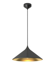 Modern and simple pendant light against an isolated background.