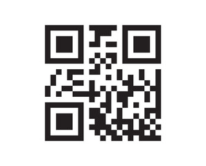 QR code matrix scan symbol mobile technology digital barcode square icon