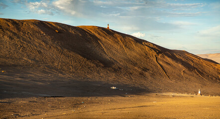 sunset in the desert