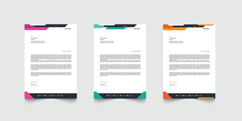 Business letterhead design template. Creative modern letter head design template for your project. letterhead, letter head, Business letterhead design.