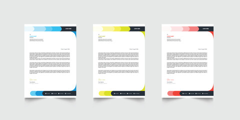 Business letterhead design template. Creative modern letter head design template for your project. letterhead, letter head, Business letterhead design.