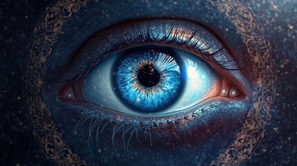 Obraz premium Captivating blue eye