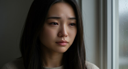 Fototapeta premium sad young woman