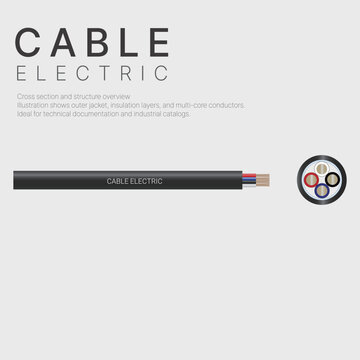 Generic electrical cable cross section illustration for technical manuals