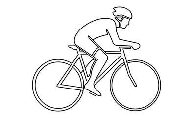 趣味・サイクリングを表す線画イラストアイコン