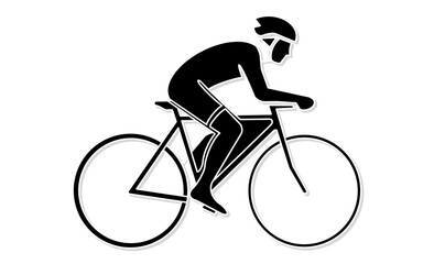 趣味・サイクリングを表す線画イラストアイコン