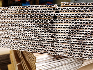 corrugated box, texture carton box, new production layout neatly arranged as catalog design, corrugated cardboard box background, cardboard layer