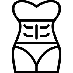 six pack icon illustration design with outline