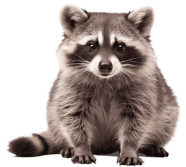 Fototapeta premium Raccon on white