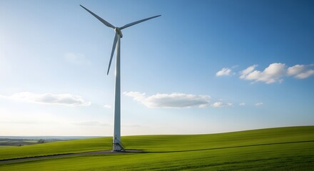 Obraz premium Symbol of clean and renewable energy harnessed from nature’s wind