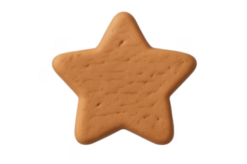 Star shaped cookie on transparent background