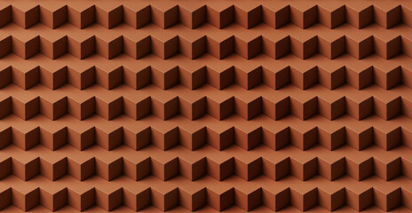 A seamless abstract 3D geometric background featuring repeating beige zigzag cube blocks with soft shadows and a minimalist modern architectural look.